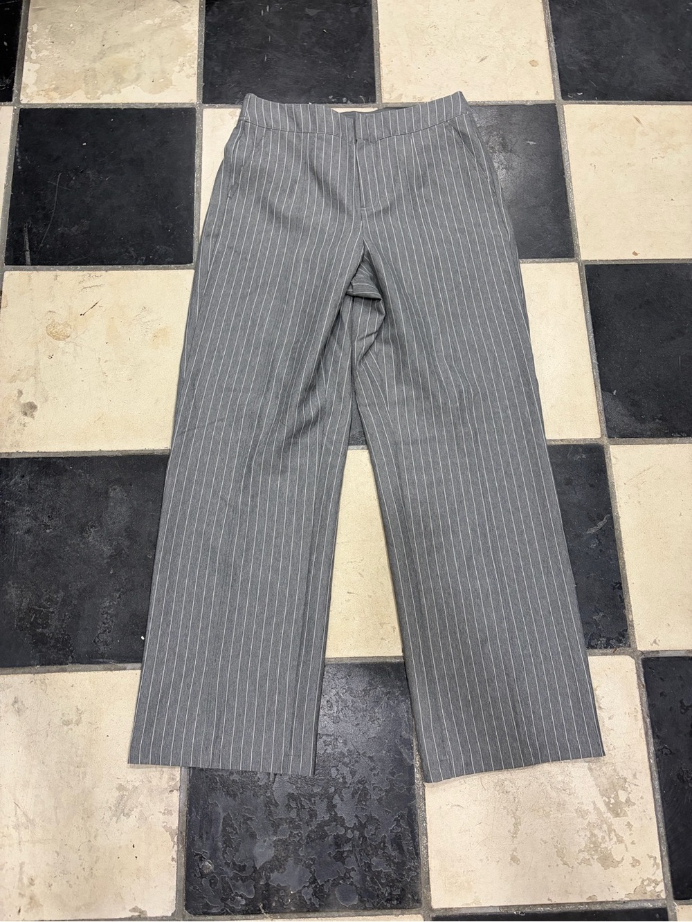 NWT Calla Wide-Leg Stripped Trousers